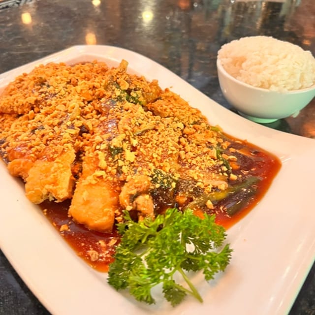 Almond Boneless Chicken.